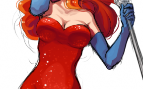 Юная Jessica Rabbit и процесс рисования арта