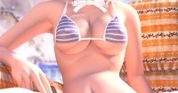 3D аниме модель с большой грудью в купальнике