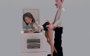 3D модель с флеш анимацией босса и его секретарши