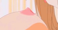 Аниме анимация с облизыванием соска груди