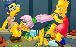 Барт дрючит в попку свою одноклассницу