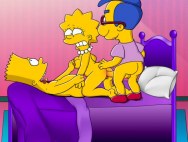 Барт трахнул с другом Лизу (6 рисунков)