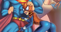 Девочка паучка повелась на член Супермена