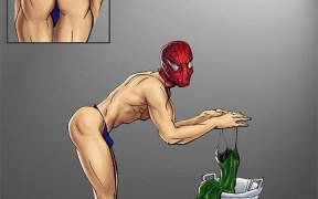 Человек-паук в роли домохозяйки