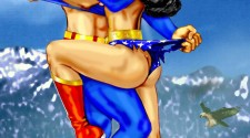 Супермен пламенно зализал Чудо-женщину