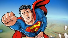 Супермен мастурбирует в полете