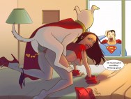 Жена Супермена трахается с собакой