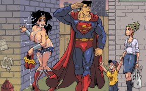 Непоколебимый Супермен после секса за углом