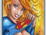 Манящие дойки светловолосой девушки Супермена