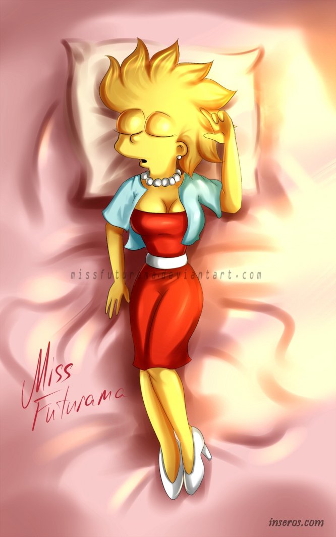 Лиза Симпсон отдыхает в своей комнате