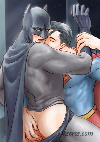 Супермену захотелось отведать попку Бэтмена.